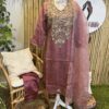 Pure muslin suit with karchupi Size - 42 - Image 2