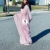 Sopura pure muslin saree karchupi work with blouse piece - Image 2