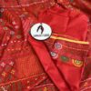 Lambani stitch blended banglore silk saree with blouse piece, fall pico done - Image 5