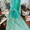 Pure tussar silk kantha stitch saree with blouse piece