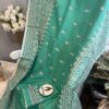 Pure tussar silk kantha stitch saree with blouse piece - Image 4