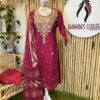 Handwoven 80 count jamdani suits with heavy karchupi work -Size 38