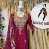 Handwoven 80 count jamdani suits with heavy karchupi work -Size 38 - Image 3