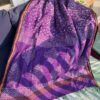 Handloom vegetable dye cotton saree with with running blouse