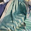 Handloom vegetable dye cotton saree with with running blouse