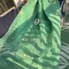 Handwoven half silk 60 count jamdani saree with blouse piece, fall pico tassels done