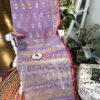 Handloom half silk 84 count Jamdani with blouse piece, fall pico and tassels done