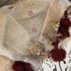 Handwoven 84 count half silk jamdani saree with embroidery with semi stitched blouse piece - Image 4